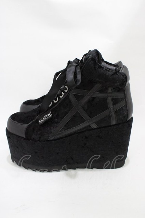 画像2: KILL STAR / MALICE PLATFORM TRAINERS UK8 ブラック H-25-10-30-042-SL-SH-KB-ZH (2)