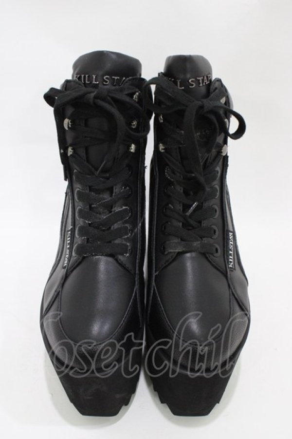 画像1: KILL STAR / MALICE PLATFORM TRAINERS UK9(約26cm) ブラック H-25-10-30-043-SL-SH-KB-ZH (1)