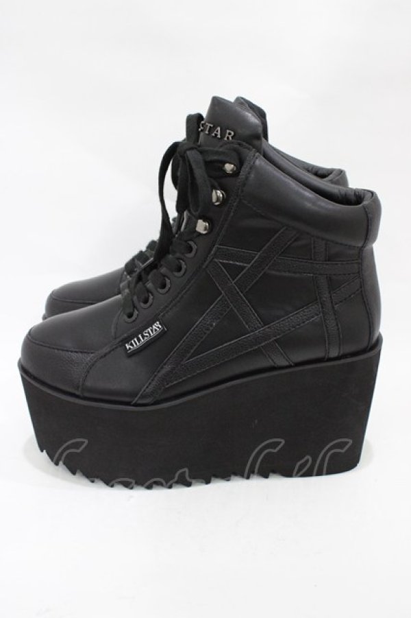 画像2: KILL STAR / MALICE PLATFORM TRAINERS UK9(約26cm) ブラック H-25-10-30-043-SL-SH-KB-ZH (2)