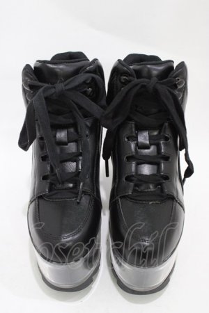 画像: YRU / Qloud Qozmo Black Platform Sneakers 23.0cm ブラック H-25-10-30-044-PU-SH-KB-ZH