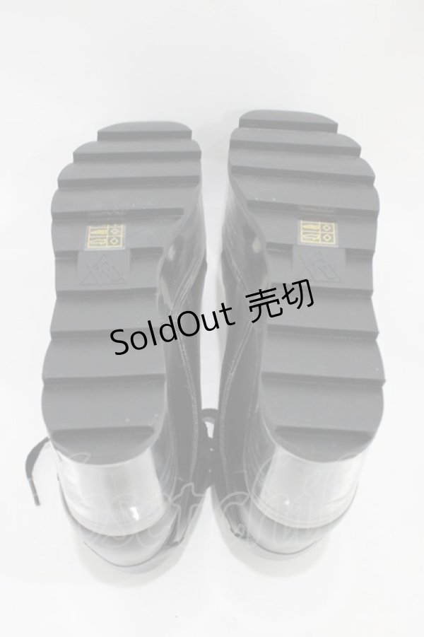 画像3: YRU / Qloud Qozmo Black Platform Sneakers 23.0cm ブラック H-25-10-30-044-PU-SH-KB-ZI (3)