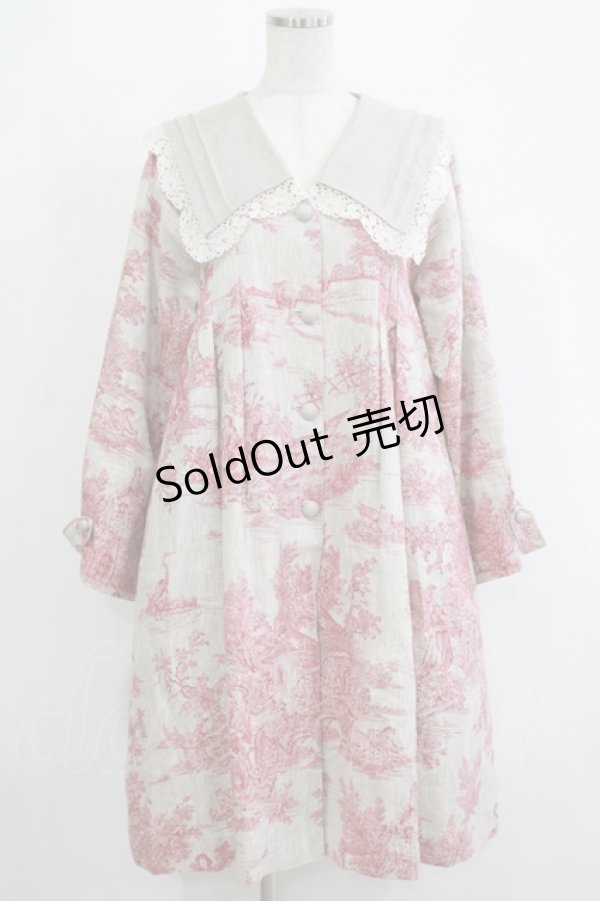 画像1: SERAPHIM / トワルドジュイのリネンコート Free Red H-25-11-01-027-LO-CO-NS-ZH (1)