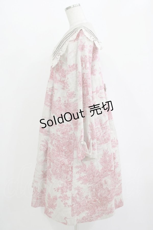 画像2: SERAPHIM / トワルドジュイのリネンコート Free Red H-25-11-01-027-LO-CO-NS-ZH (2)