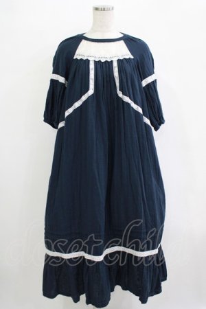 画像: SERAPHIM / 押し花標本のドレス Free ネイビー H-25-11-01-028-LO-OP-NS-ZH