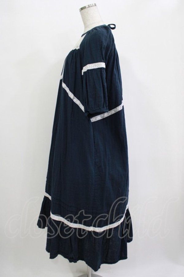 画像2: SERAPHIM / 押し花標本のドレス Free ネイビー H-25-11-01-028-LO-OP-NS-ZH (2)