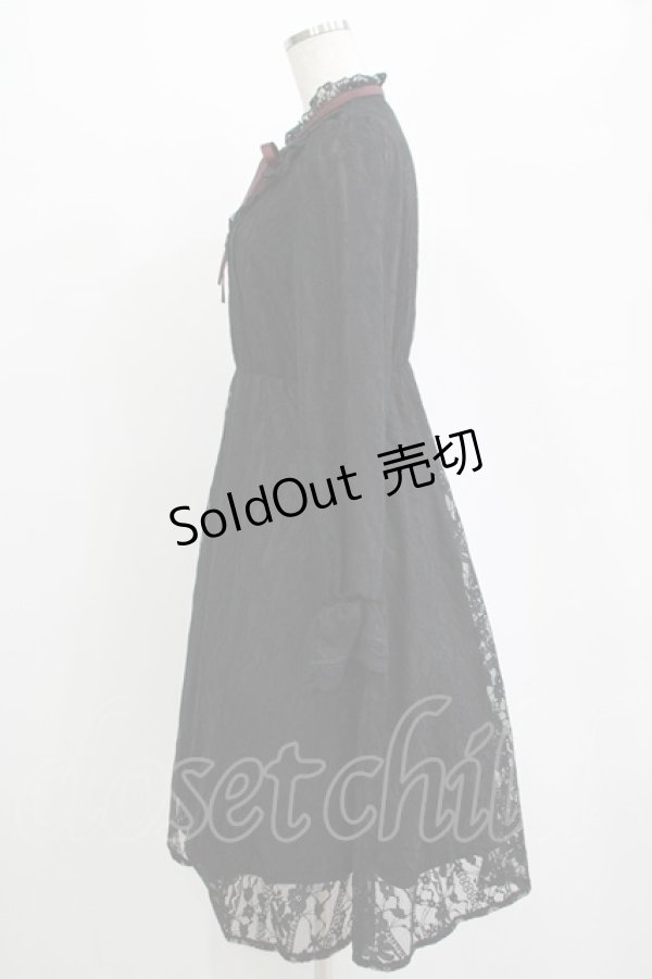 画像2: Amavel / Antique Laceミドルワンピース Free ブラック H-25-11-01-030-CA-OP-NS-ZH (2)