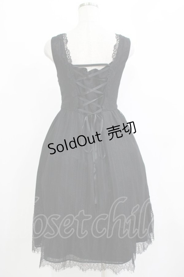 画像3: axes femme kawaii / 総レースノースリーブワンピース M ブラック H-25-11-01-032-AX-OP-NS-ZH (3)