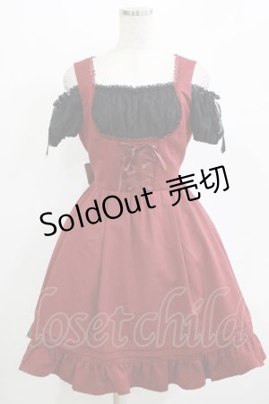 画像: Secret Honey / オフショルドッキングワンピース Free ワイン H-25-11-01-034-CA-OP-NS-ZH