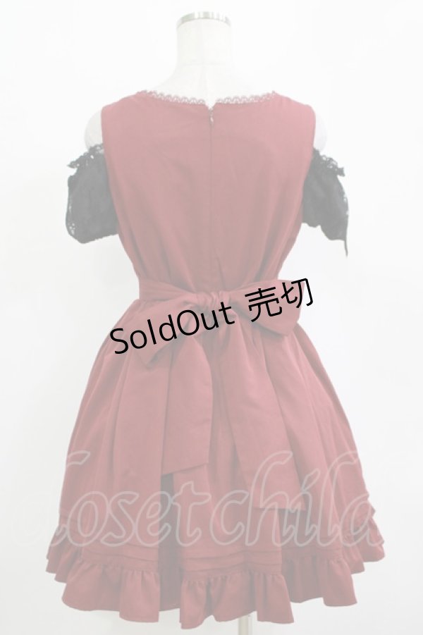 画像3: Secret Honey / オフショルドッキングワンピース Free ワイン H-25-11-01-034-CA-OP-NS-ZH (3)