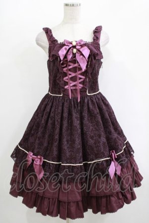 画像: BABY,THE STARS SHINE BRIGHT / Floralレースフロッキージャンパースカート Free パープル H-25-11-01-004-BA-OP-NS-ZH