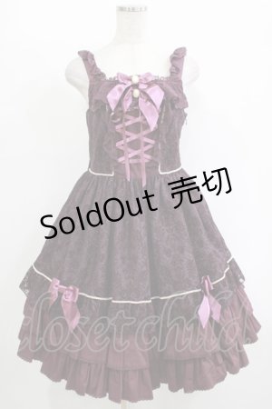 画像: BABY,THE STARS SHINE BRIGHT / Floralレースフロッキージャンパースカート Free パープル H-25-11-01-004-BA-OP-NS-ZH