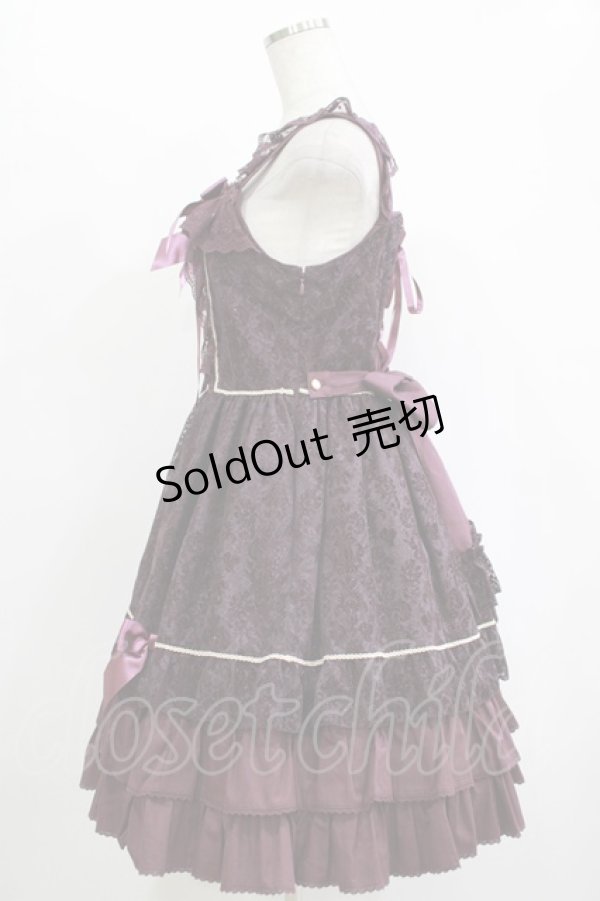 画像2: BABY,THE STARS SHINE BRIGHT / Floralレースフロッキージャンパースカート Free パープル H-25-11-01-004-BA-OP-NS-ZH (2)