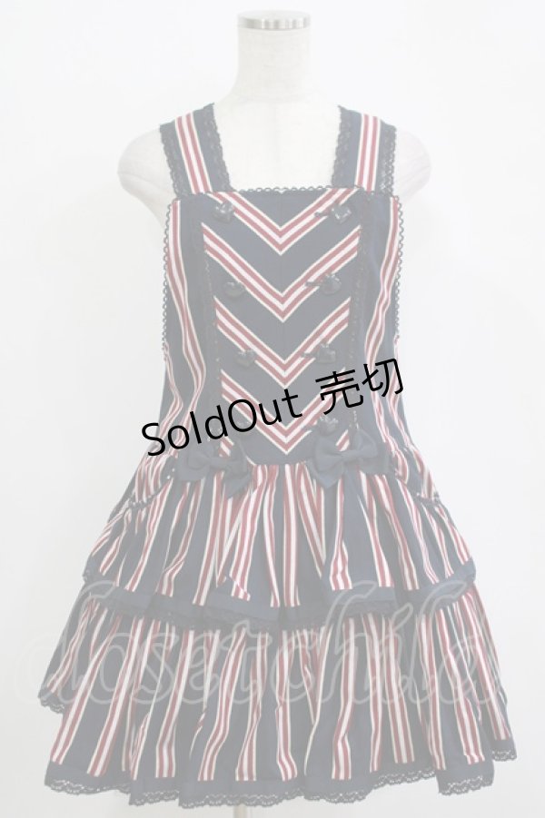 画像1: BABY,THE STARS SHINE BRIGHT / ブリテッシュレジメンタルサロペット Free ネイビー H-25-11-01-039-BA-OP-NS-ZH (1)