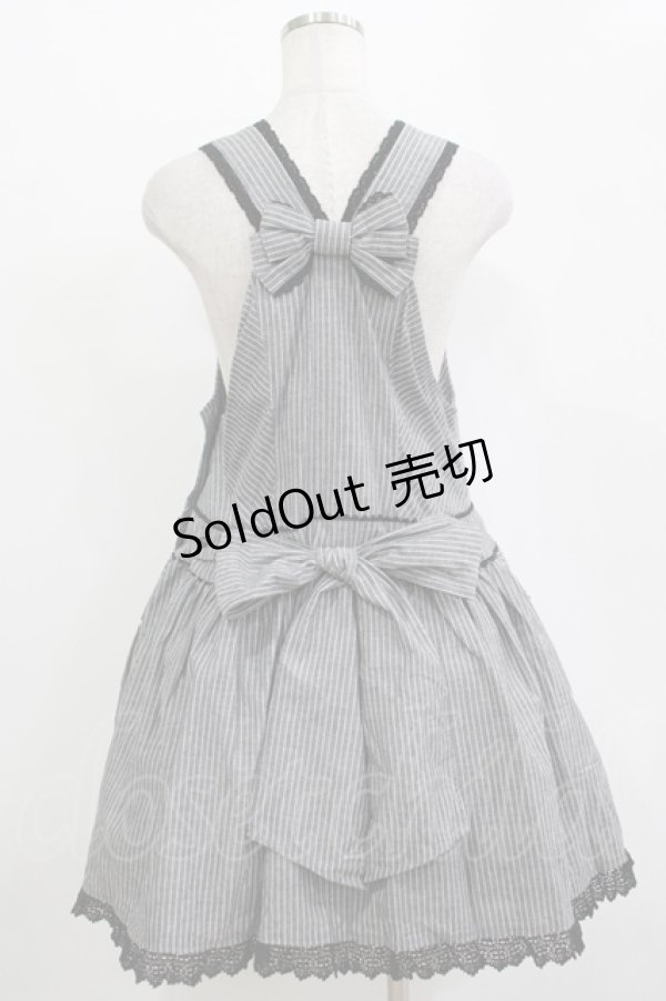 画像3: BABY,THE STARS SHINE BRIGHT / ストライプサロペット Free グレー H-25-11-01-040-BA-OP-NS-ZH (3)