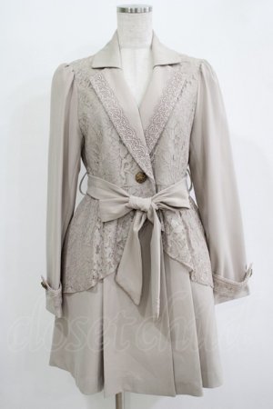画像: axes femme / レース重ねクラシックコート M ベージュ H-25-11-01-041-AX-CO-NS-ZH