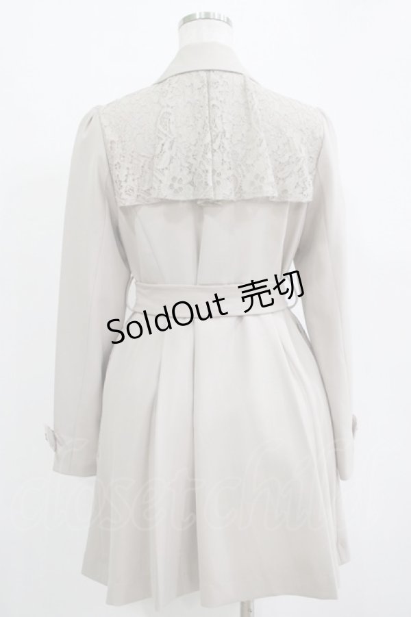 画像3: axes femme / レース重ねクラシックコート M ベージュ H-25-11-01-041-AX-CO-NS-ZH (3)