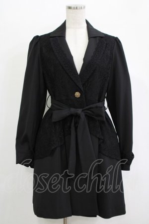 画像: axes femme / レース重ねクラシックコート M ブラック H-25-11-01-042-AX-CO-NS-ZH