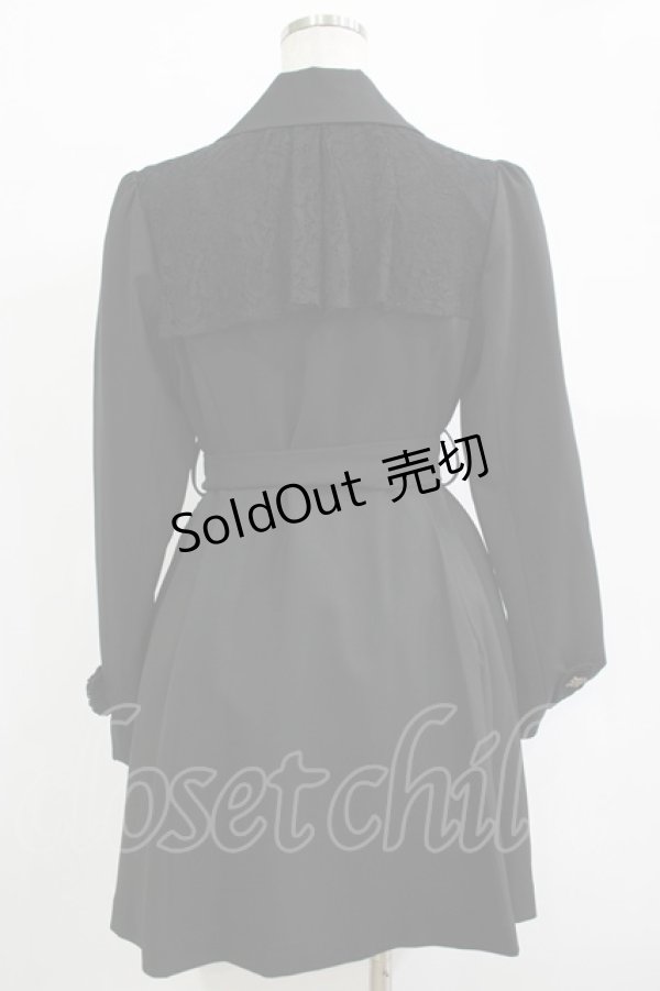 画像3: axes femme / レース重ねクラシックコート M ブラック H-25-11-01-042-AX-CO-NS-ZH (3)