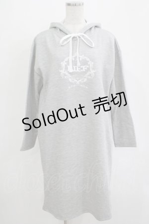 画像: LIEF / ロゴプリントパーカーワンピース Free グレー H-25-11-01-043-LO-OP-NS-ZH