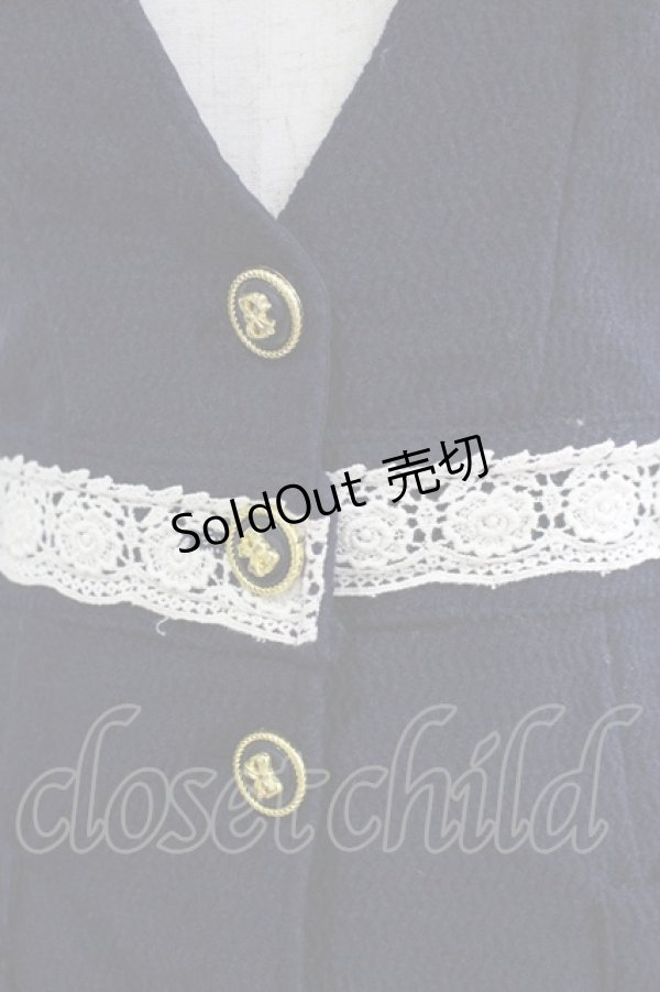 画像4: LIZ LISA / リボンポケットジャンパースカート Free ネイビー H-25-11-01-044-LO-OP-NS-ZH (4)