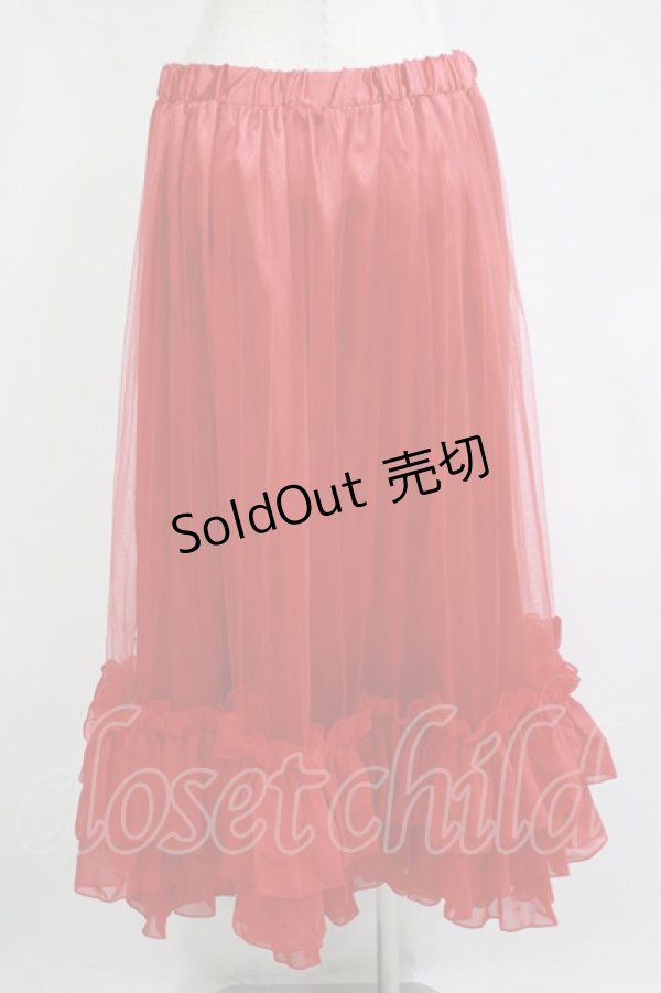画像3: Miss Danger（海外ロリータブランド） / チュールロングペチコート Free レッド H-25-11-01-050-PU-SK-NS-ZH (3)