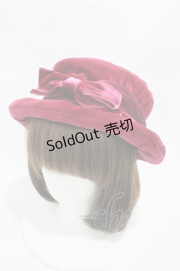 画像1: Jane Marple / ロイヤル別珍のハット  ボルドー H-25-11-01-1001-JM-AC-KB-ZH (1)