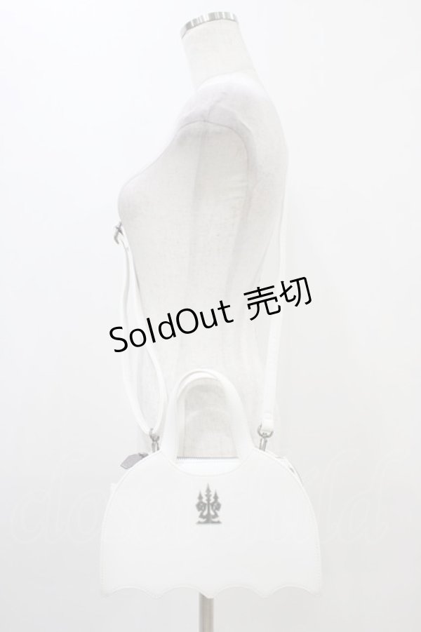 画像1: Moi-meme-Moitie / 蝙蝠2Wayバッグ  白 H-25-11-01-1004-MO-BG-KB-ZH (1)