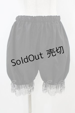 画像: Moi-meme-Moitie / バラ十字架レースドロワーズ  黒×黒白レース H-25-11-01-1026-MO-PA-KB-ZH