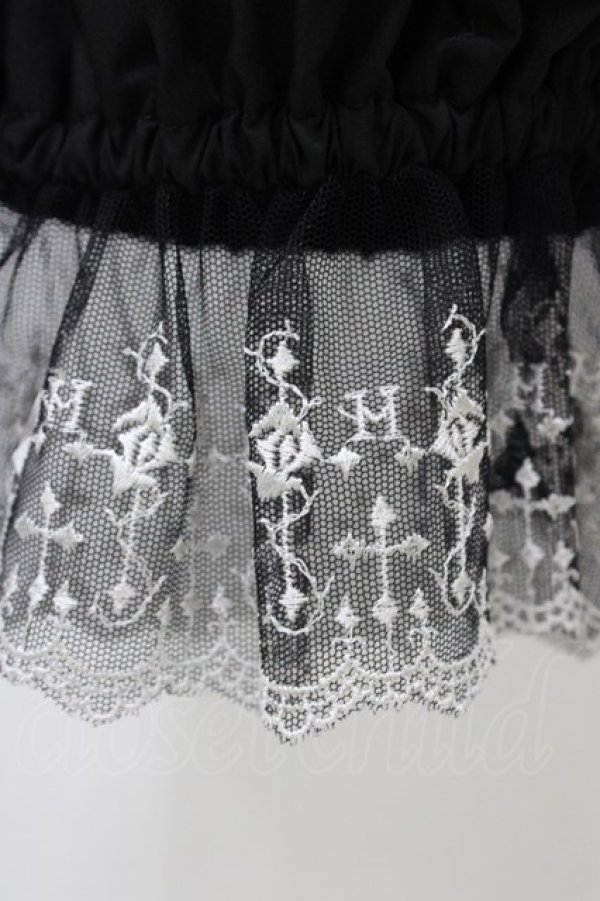 画像3: Moi-meme-Moitie / バラ十字架レースドロワーズ  黒×黒白レース H-25-11-01-1026-MO-PA-KB-ZH (3)