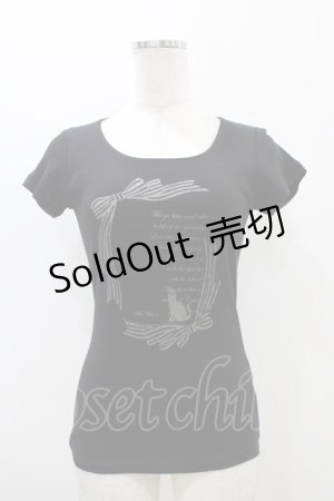 画像: MIHO MATSUDA / ラウンド半袖T  黒 H-25-11-01-1029-GO-TO-KB-ZH