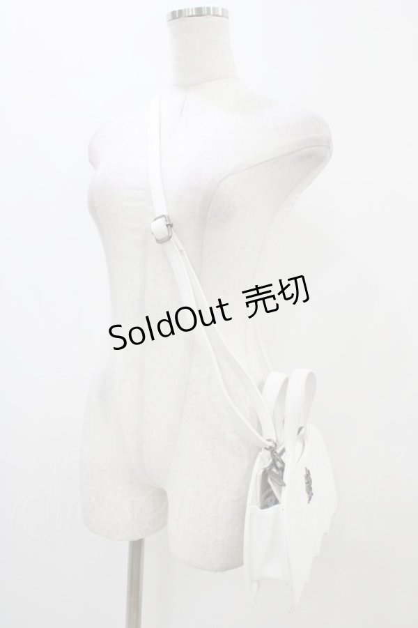 画像2: Moi-meme-Moitie / 蝙蝠2Wayバッグ  白 H-25-11-01-1004-MO-BG-KB-ZH (2)