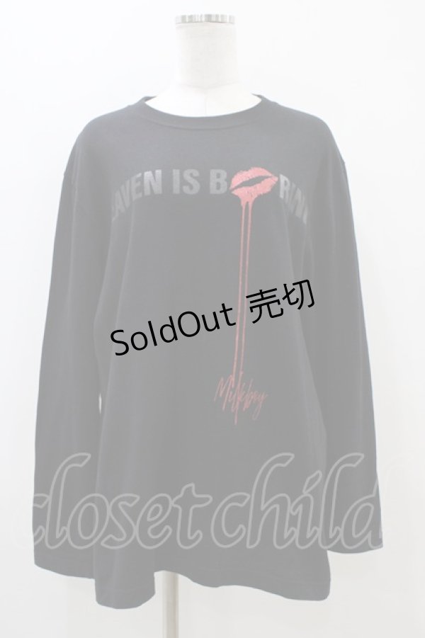 画像1: MILKBOY / Heaven is BORING L.S. Tee  ブラック H-25-11-01-1035-MB-TO-KB-ZH (1)