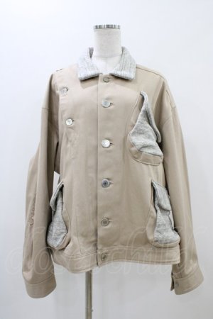 画像: MILKBOY / ARM RIPPED JACKET  ベージュ×グレーマーブル H-25-11-01-1005-MB-JA-KB-ZH