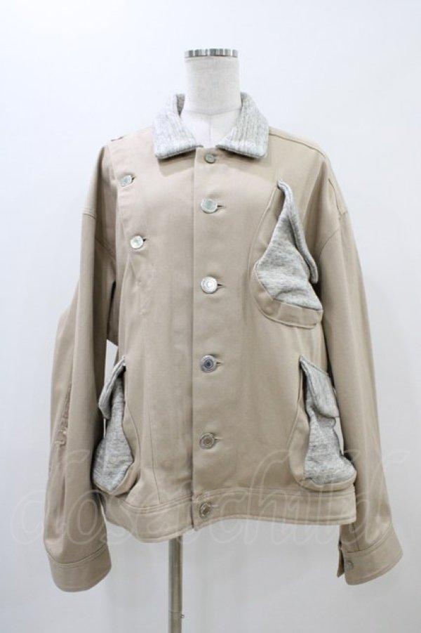 画像1: MILKBOY / ARM RIPPED JACKET  ベージュ×グレーマーブル H-25-11-01-1005-MB-JA-KB-ZH (1)