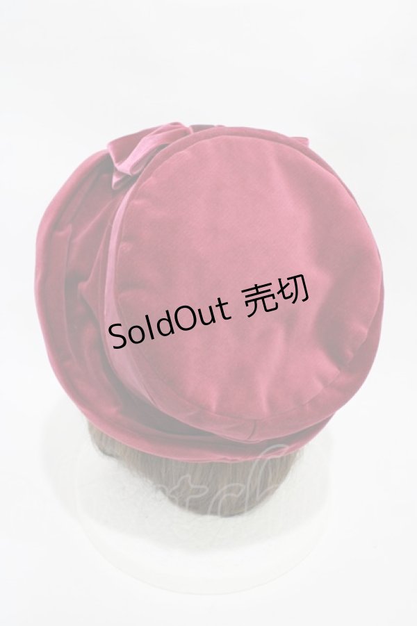 画像2: Jane Marple / ロイヤル別珍のハット  ボルドー H-25-11-01-1001-JM-AC-KB-ZH (2)