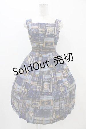 画像: Jane Marple / British Bookshelfスクエアドレス  ネイビー H-25-11-01-1011-JM-OP-KB-ZH