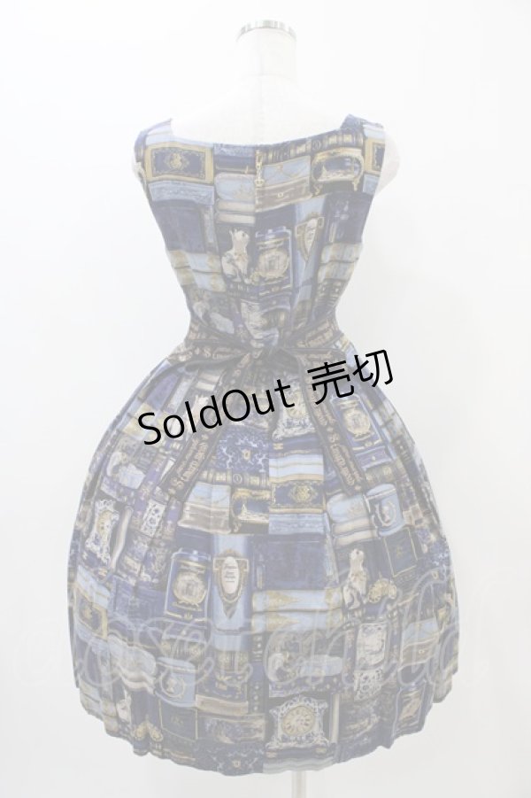 画像2: Jane Marple / British Bookshelfスクエアドレス  ネイビー H-25-11-01-1011-JM-OP-KB-ZH (2)