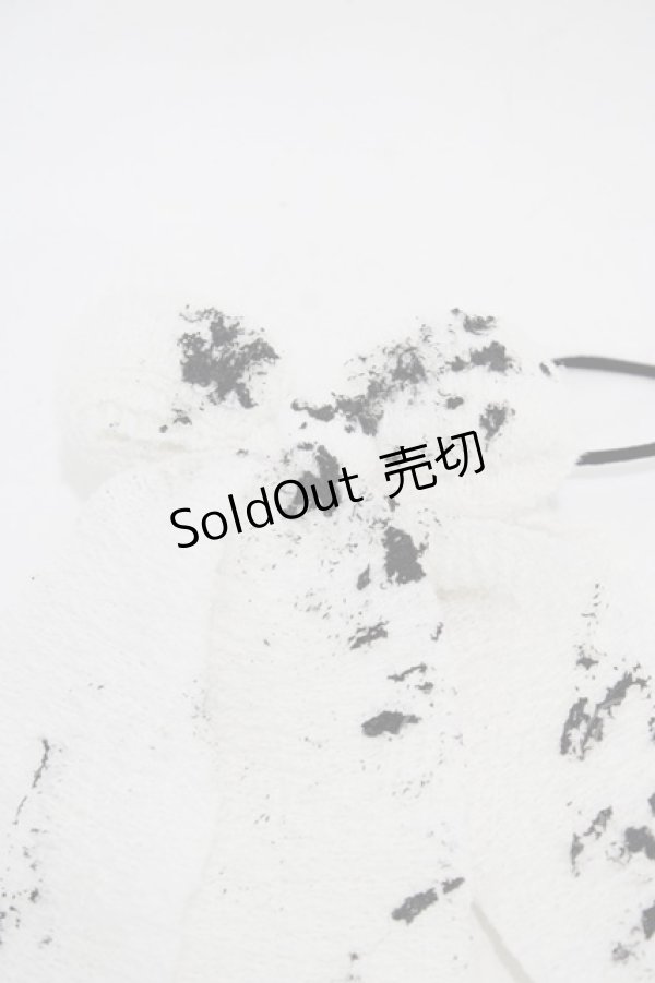 画像3: blablahospital / 包帯リボンヘアゴム  白×黒 H-25-11-01-1002-PU-ZA-KB-ZH (3)