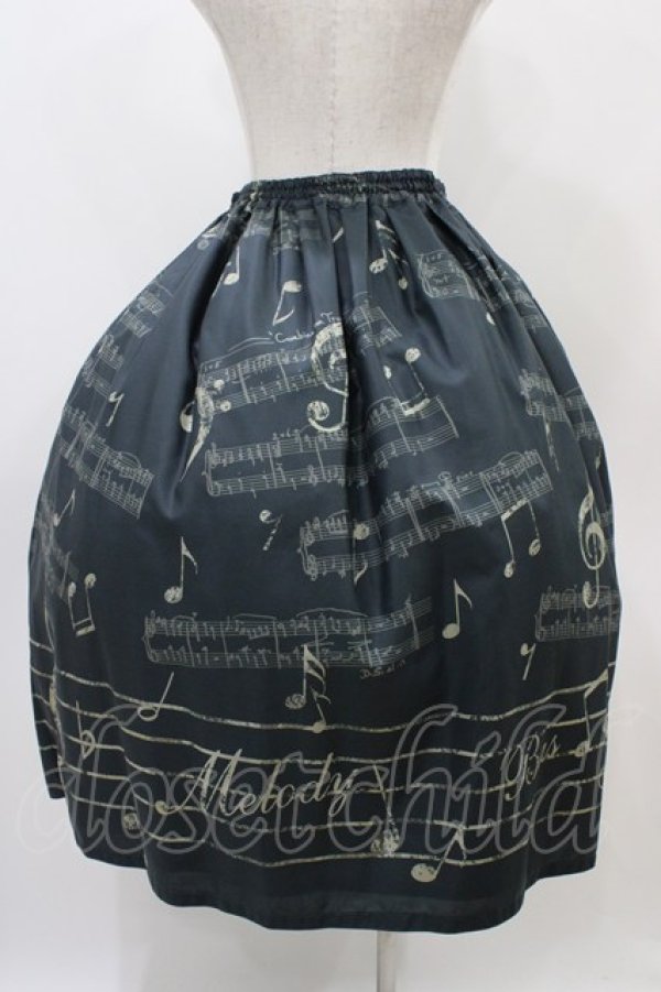 画像2: Melody BasKet / Ensemble Melodyスカート  ブラック H-25-11-01-1013-LO-SK-KB-ZH (2)