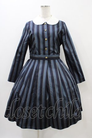 画像: Jane Marple / Regimental stripe lycee onepice  ネイビー H-25-11-01-1014-JM-OP-KB-ZH