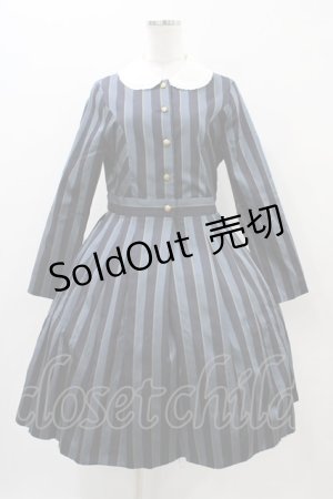 画像: Jane Marple / Regimental stripe lycee onepice  ネイビー H-25-11-01-1014-JM-OP-KB-ZH