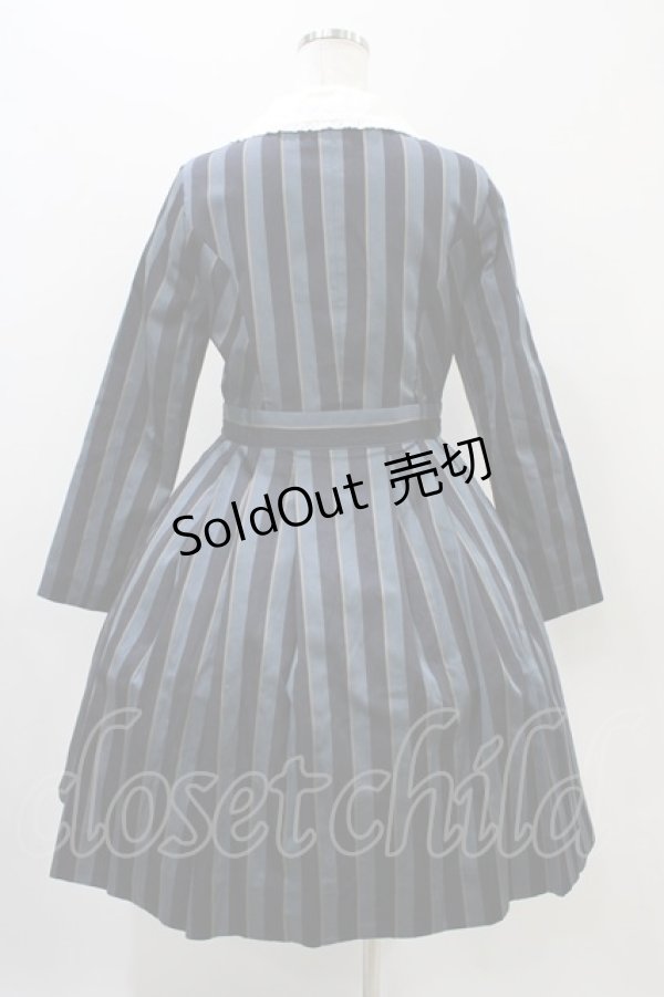 画像2: Jane Marple / Regimental stripe lycee onepice  ネイビー H-25-11-01-1014-JM-OP-KB-ZH (2)