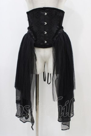 画像: MR corset / サイドチュールコルセット  黒 H-25-11-01-1003-PU-ZA-KB-ZH