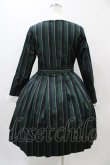 画像2: Jane Marple / Regimental stripe lycee onepice  グリーン H-25-11-01-1016-JM-OP-KB-ZH (2)