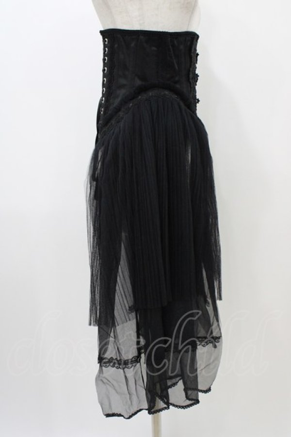 画像3: MR corset / サイドチュールコルセット  黒 H-25-11-01-1003-PU-ZA-KB-ZH (3)