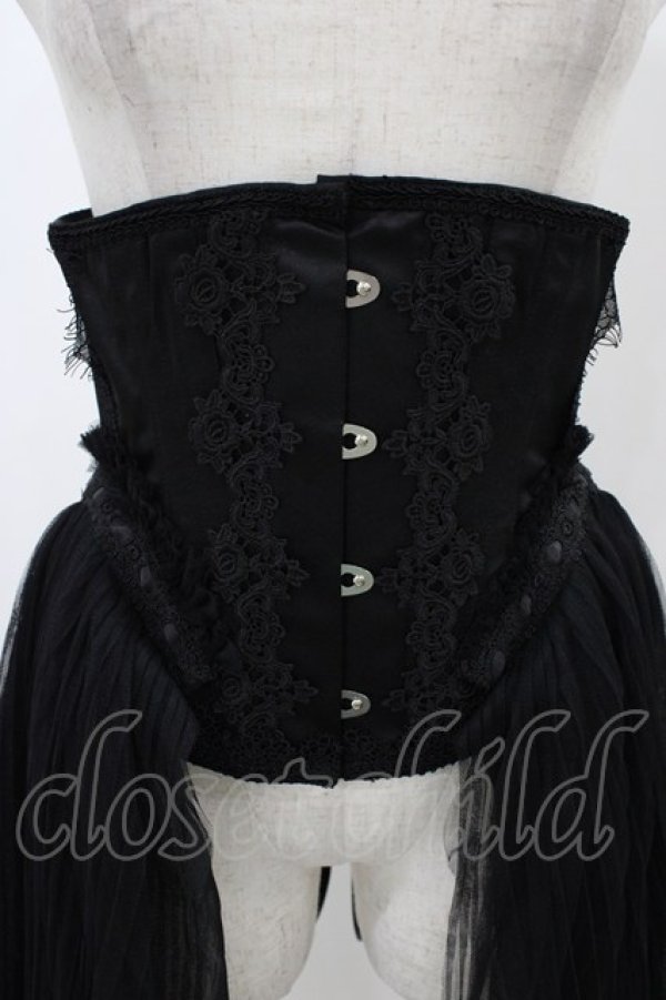 画像4: MR corset / サイドチュールコルセット  黒 H-25-11-01-1003-PU-ZA-KB-ZH (4)