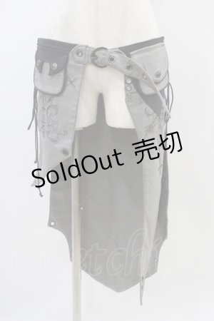 画像: Ozz Croce / ラップオーバースカート  グレー H-25-11-01-1024-OO-SK-KB-ZH