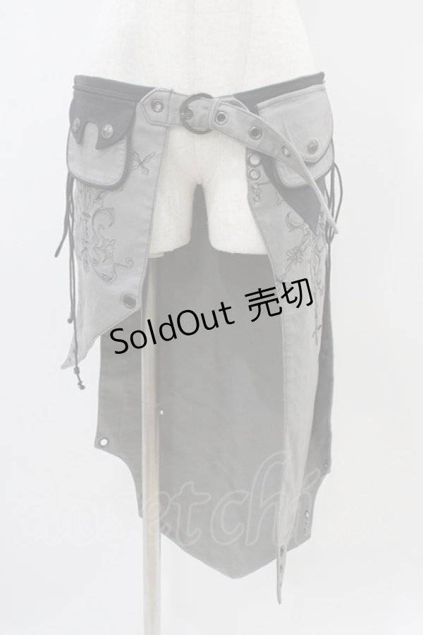 画像1: Ozz Croce / ラップオーバースカート  グレー H-25-11-01-1024-OO-SK-KB-ZH (1)