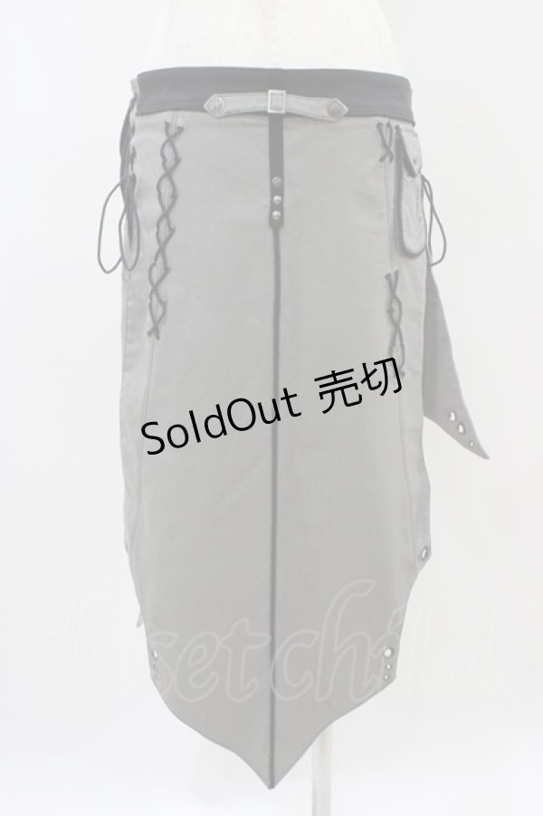 画像2: Ozz Croce / ラップオーバースカート  グレー H-25-11-01-1024-OO-SK-KB-ZH (2)