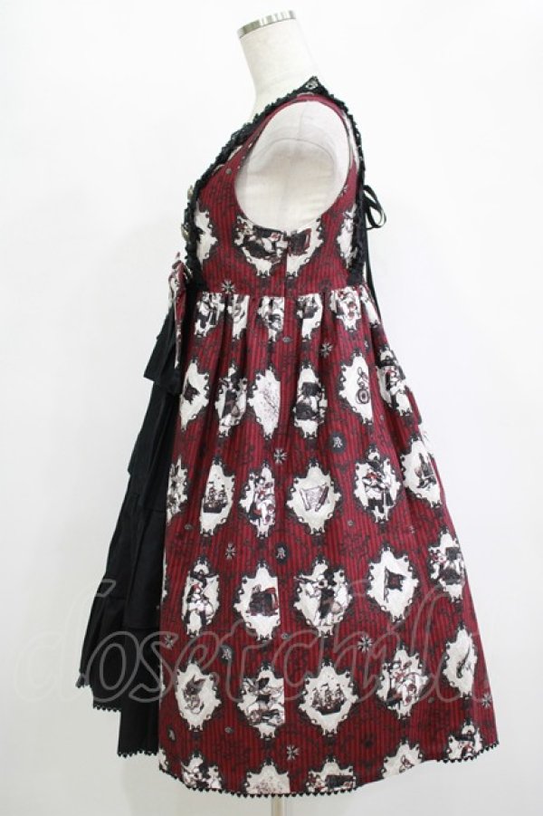 画像2: ALICE and the PIRATES / Captain Chrisの夢想〜新たな冒険への希望〜柄ジャンパースカート Free ボルドー H-25-11-01-001-PA-OP-NS-ZH (2)